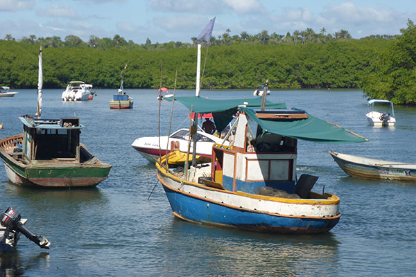Boote im Hafen von Porto Seguro